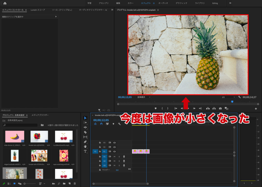 Premiere Pro 超簡単 フレームサイズが違う素材を一気に合わせる方法 ぶいぶろ